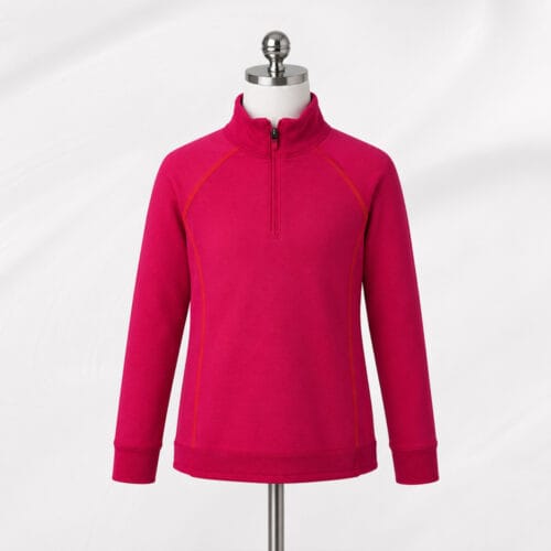 Kids Merino Wool Half Zip Top 47% Wool Bamboo Blend 220gsm Outdoor Layer
