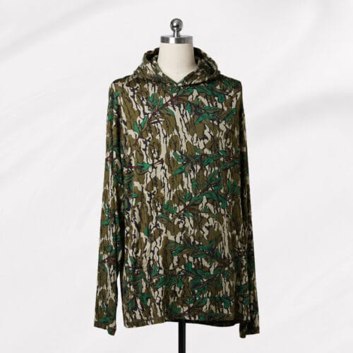 Men’s Camouflage Fleece Hoodie 280gsm Stretch Outdoor Hunting Top OEM