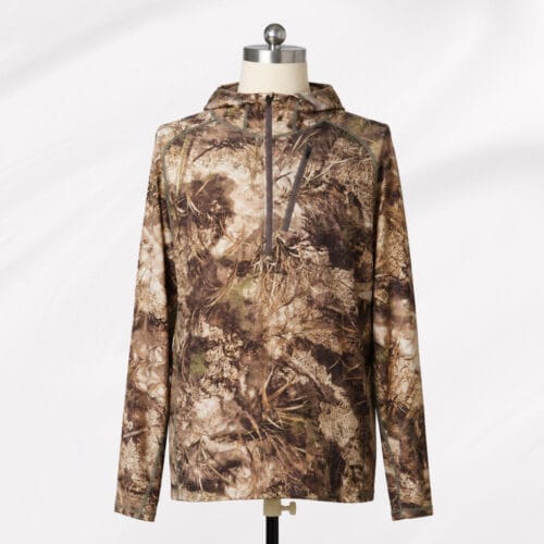 Men’s Merino Wool Hunting Hoodie 60% Wool Camouflage Base Layer