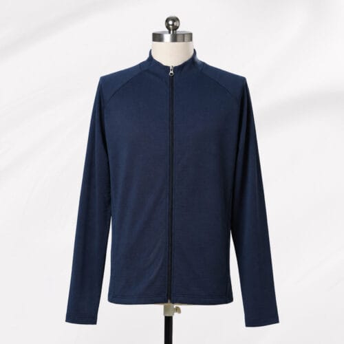 Men’s Merino Wool Full Zip Jacket 87% Wool 300gsm Terry Mid Layer