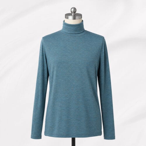 17.5mic 82% Merino Wool Blend 150gsm Turtleneck Long Sleeve Shirt