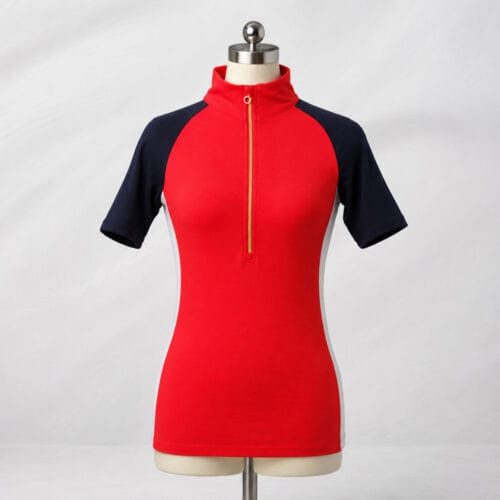 96% Superfine Merino Wool Short Sleeve Stand Collar Cycling Jersey